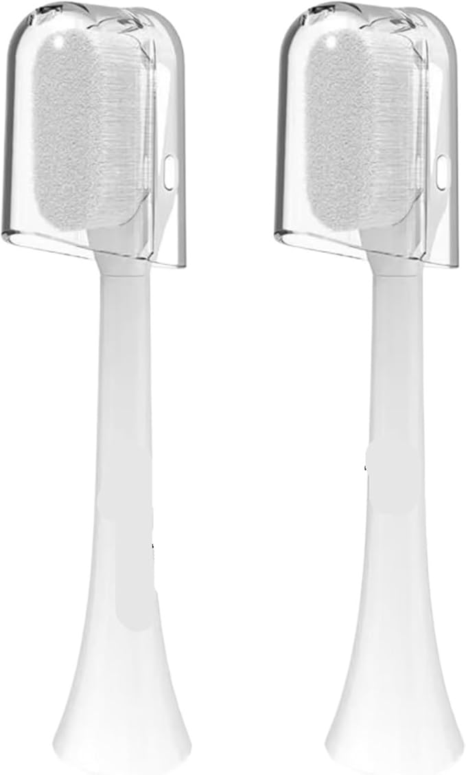 2/4PCS Soft Toothbrush Gum Care Sensitive Nano Brush Heads forCompatible Phili HX3/HX6/HX9(2PCS White)