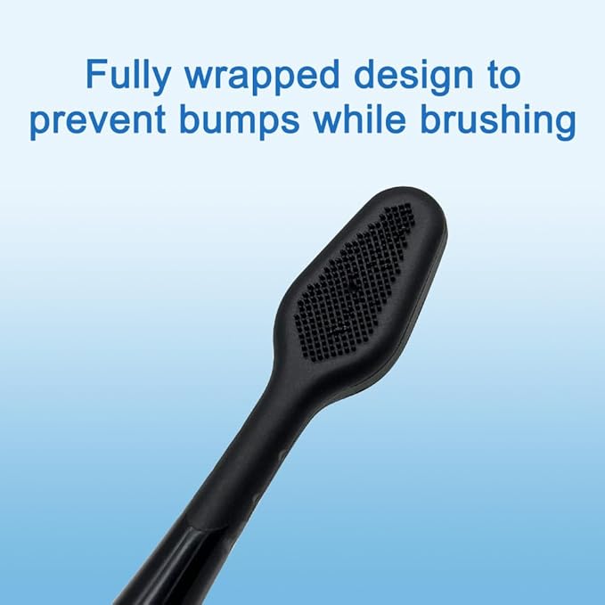 Replacement Toothbrush Heads with Tongue Scraper Compatible with Waterpik Complete Care 5.0 (WP-862 WP-872 WP-877 WP-882 WP-892) and Complete Care 9.0 (CC-01CD012-2) Black4 Count