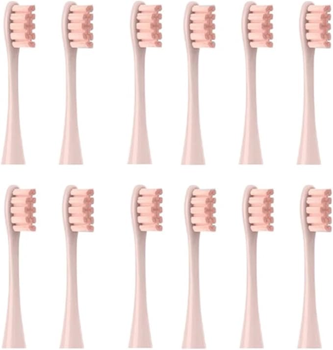 12PCS Replacement Tooth Brush HeadsCompatible for X PRO/ Z1/ F1/ One/Air 2 /SE Sonic Soft Electric(12pcs Pink)