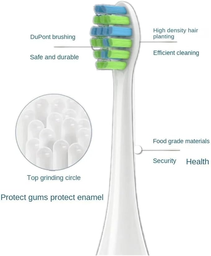 Compatible for 360 T1 Oracleen Puppy Y1 Electric Toothbrush Replacement Heads4-16pcs(8pcs Whitening)
