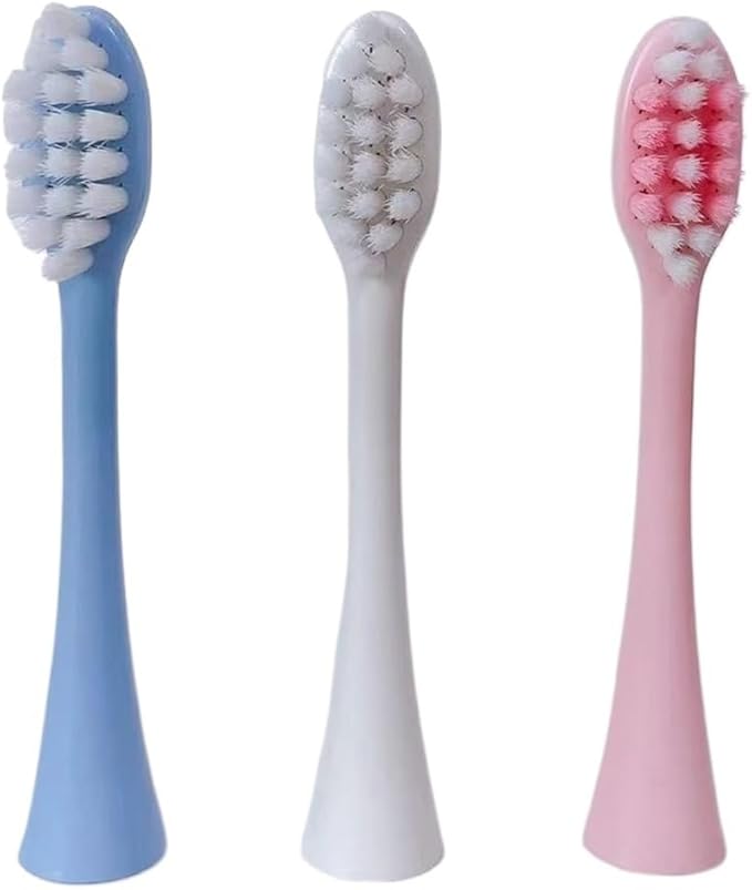4pc Replacement Brush HeadsCompatible for Children's Electric Toothbrush Sonic Cartoon Pattern for Kids Smart Tooth Waterproof(Blue Brush Heads)