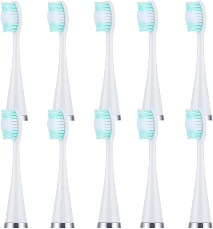 10pcs/lot Ultrasonic Electric Toothbrush Heads Replacement Brush Compatible for Whitening Teeth(White)
