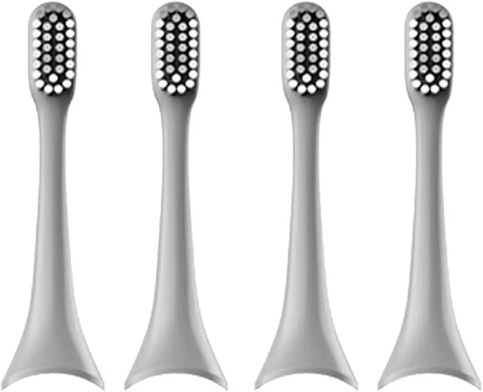 Replacement Toothbrush Head Compatible for T2 Electric Accessories Adult Nozzle(4pcs Grey)
