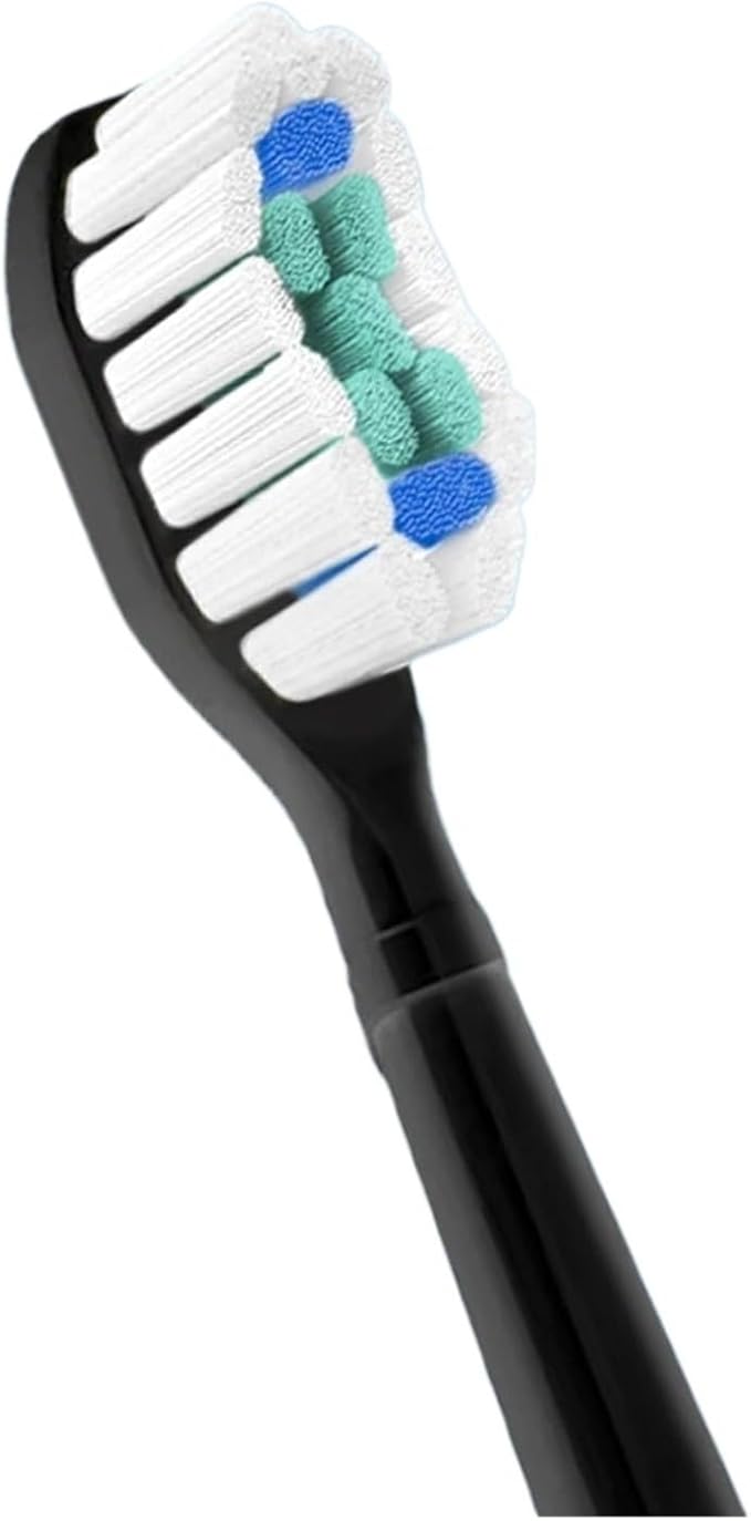 Compatible with Philips Sonicare Electric Toothbrush Replacement Heads Diamond Clean Brush Head for 4100 5300 6500(Black-12 Pcs)