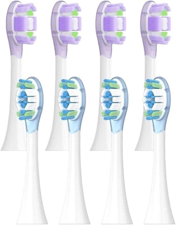 8PCS Replacement Brush Heads for XIAOMI MIJIA MES609/610 Pro Sonic Electric Toothbrush Sealed Package(8 PCS Purple)