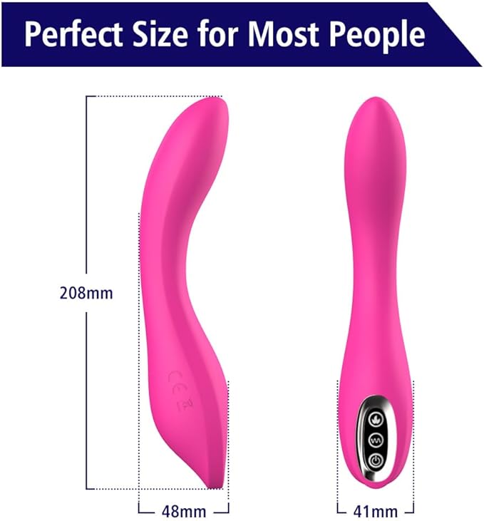 Adult Tool for Women 8 inch Electric Silicone Toy Soft Waterproof Classic Wand for Women Thrusting Stimulation and 7 Powerful Modes AN1802