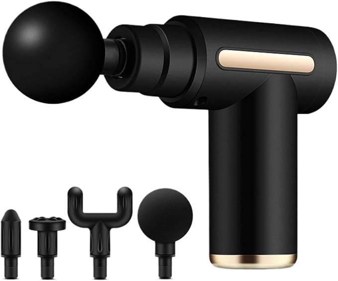 Mini Massage Gun Household Massager Pocket Portable Mini Neck Cream Gun Electric Muscle Workout Equipment yejingkuan Dark Night Black