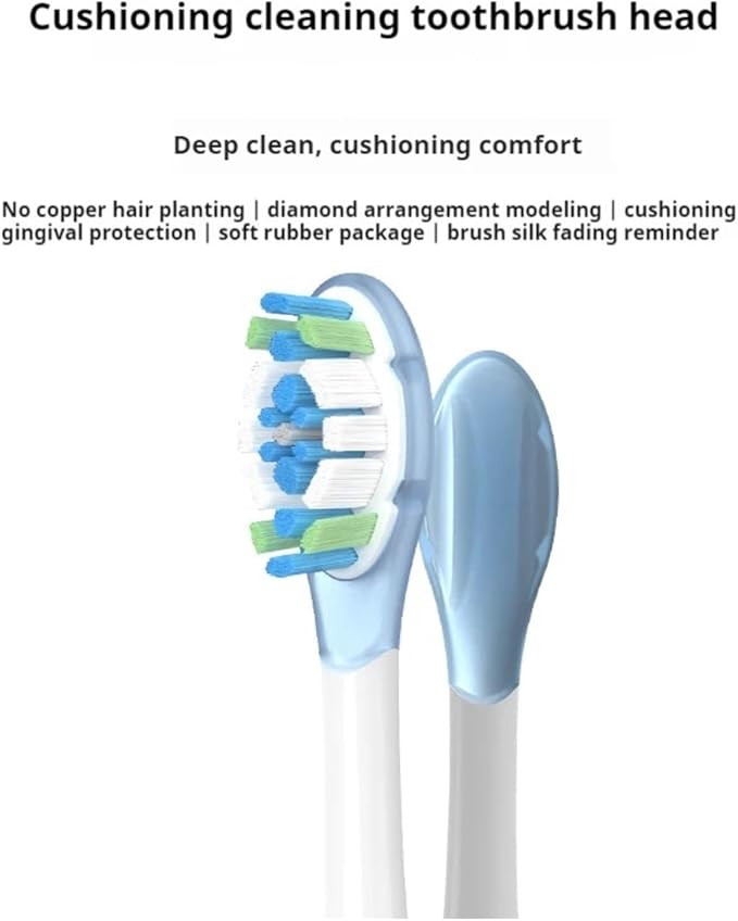 8PCS Replacement Brush Heads Compatible for MES609/610 Pro Sonic Electric Toothbrush Sealed Package(8 PCS Purple)