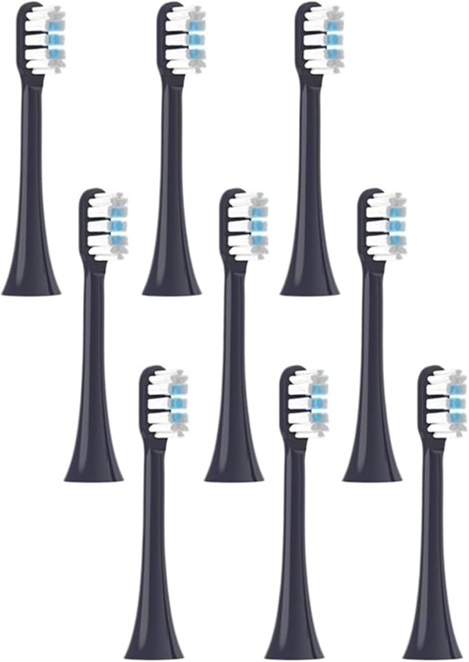 Replacement Toothbrush Heads Compatible for T301/T302/T501/T501C(Purple-9pcs)