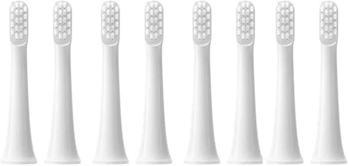 8PCS Compatible for XIAOMI MIJIA T100 Replacement Brush Heads Sonic Electric Toothbrush Vacuum Soft Bristle Suitable Nozzles(8White)