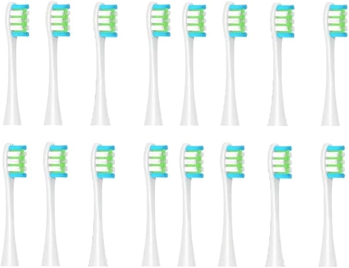 Replacement Brush Heads Compatible for Oclean X/X PRO/ Z1/ F1/ One/Air 2 /SE Sonic Electric Toothbrush Head Soft Bristle Nozzles(16 WGreen)