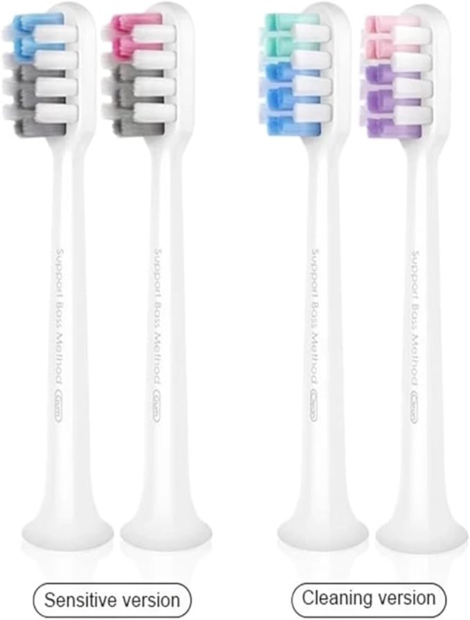 Compatible Dr.Bei Brush Heads for Electric Toothbrush Sensitive Cleaning Version Apply Sonic Bristle Nozzles(Cleaning 2 pcs)