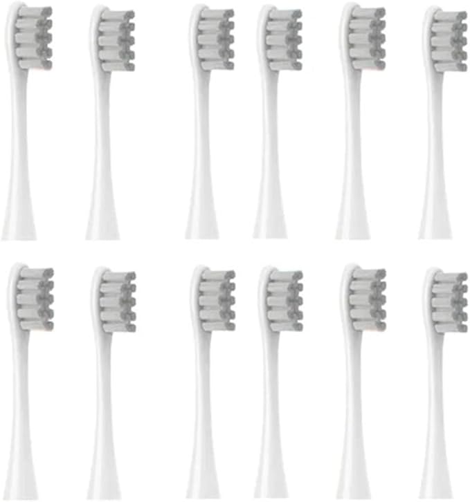 Replacement Brush Heads Compatible for Oclean X/X PRO/ Z1/ F1/ One/Air 2 /SE Sonic Electric Toothbrush Head Soft Bristle Nozzles(12 Grey)