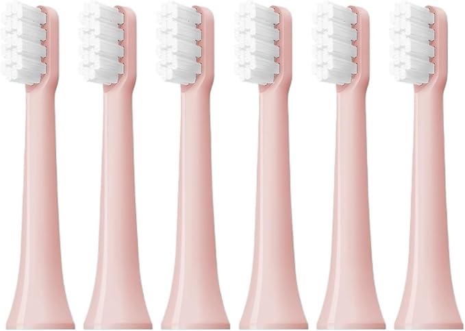 Compatibility for Xiaomi Toothbrush Head T100 Replacement Brush MES603 Soft Bristle Universal(T100-PK-6Pcs)