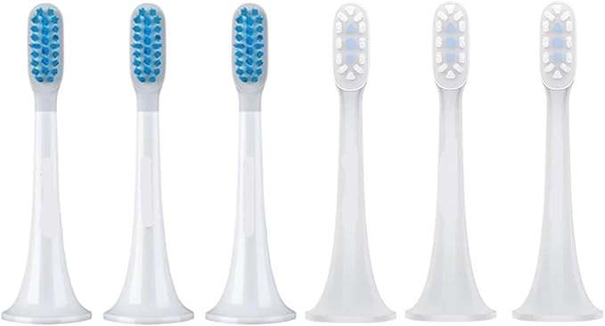 Compatible for Xiaomi Mijia T300 T500 Toothbrush Head Teethbrush Replacement Heads(6PCS Universal Heads)