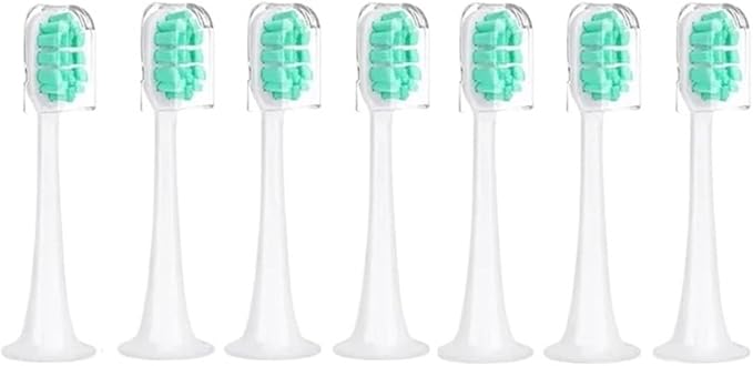 Compatible for T300/T500/T700 Replacement Brush Heads with Caps Sealed Package Soft (14pcs)(Green)