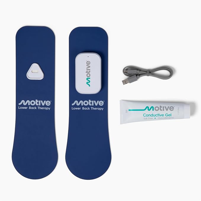 Motive Lower Back FDA-Cleared NMES Therapy: Strengthen Lower Back Muscles for Better Stability &amp Movement Support – 20-Min At-Home SessionsDrug Free