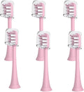 6PCSCompatible For Xiaomi SOOCAS X3 X5 X3U X1 V1 V2 Clean Brush Heads Replacement Head Bristle Sonic Electric Nozzles With Anti-dust Cap(6PCS Pink)