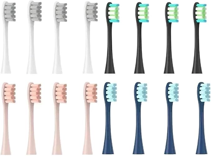 Replacement Brush HeadsCompatible for Oclean X/X PRO/Air 2 /SE / Z1/ F1/ OneDuPont Deep Cleaning Nozzles Sonic Soft(4 Colors)