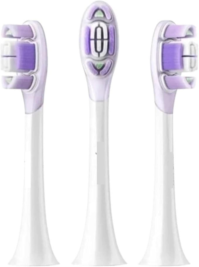 Compatible for MBS308 Toothbrush Brush Head 3PCS(Purple)