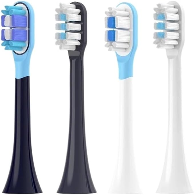 Replacement Toothbrush Heads for T301/T302/T501C Electric Soft Bristle Nozzles with Caps(8 pcs Purple)