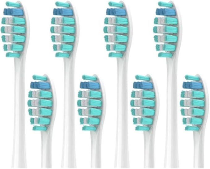 Compatible for Sonicool Electric Toothbrush Head 051B Cleaning Replacement Bristle Brush Heads Nozzles(8PCS White)
