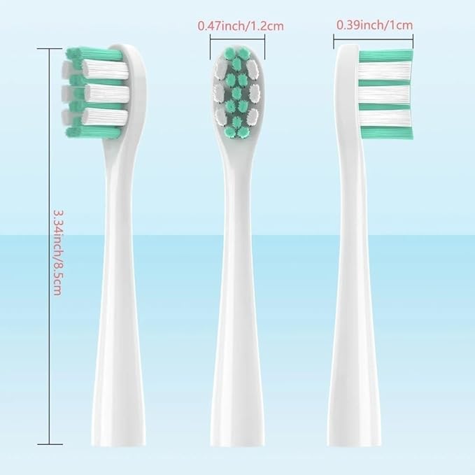 10/pcs Suitable Sonic Electric Toothbrush Heads Compatible for with Replacement Tooth Brush Bristles(Gray)