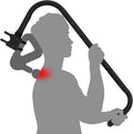 Massage Gun Holder Shoulder Neck Back Handheld Self Massage Gun Mount Compatible with Most Massage Guns Professional Grade Design for Hard to Reach Areas - Gift for Women &amp Men