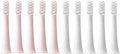 10PCS Compatible for MIJIA T100 Replacement Brush Heads Sonic Toothbrush Vacuum Soft Bristle Suitable Nozzles(5White 5Pink)