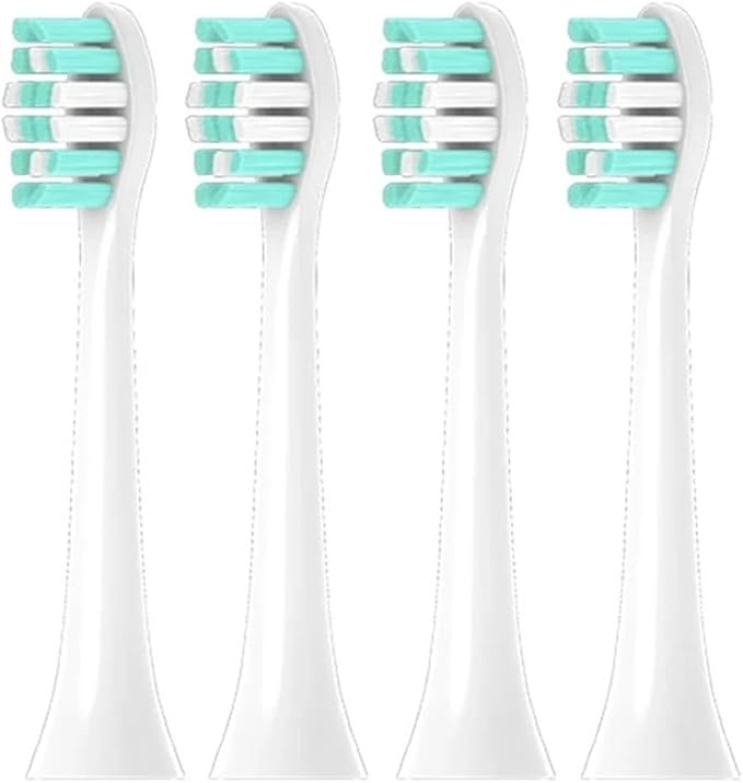 Compatible for Philips HX6100 HX6220 HX6212 HX6312 HX6411 HX6431 HX6500 HX6511 HX6512 Replacement DuPon Toothbrush Soft Bristle Brush Heads(Ivory)