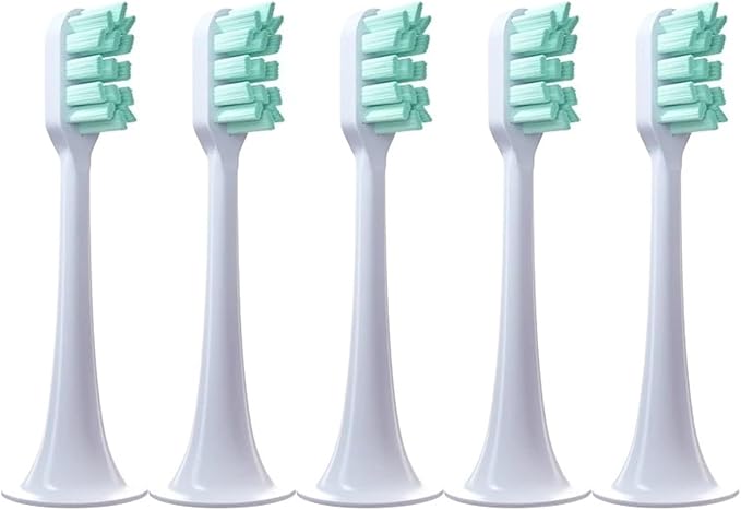 5 PCS Replacement Toothbrush Heads Compatible for Xiaomi T300 T500 Electric Teeth Brush Soft Teethbrush Nozzles(5 Green)