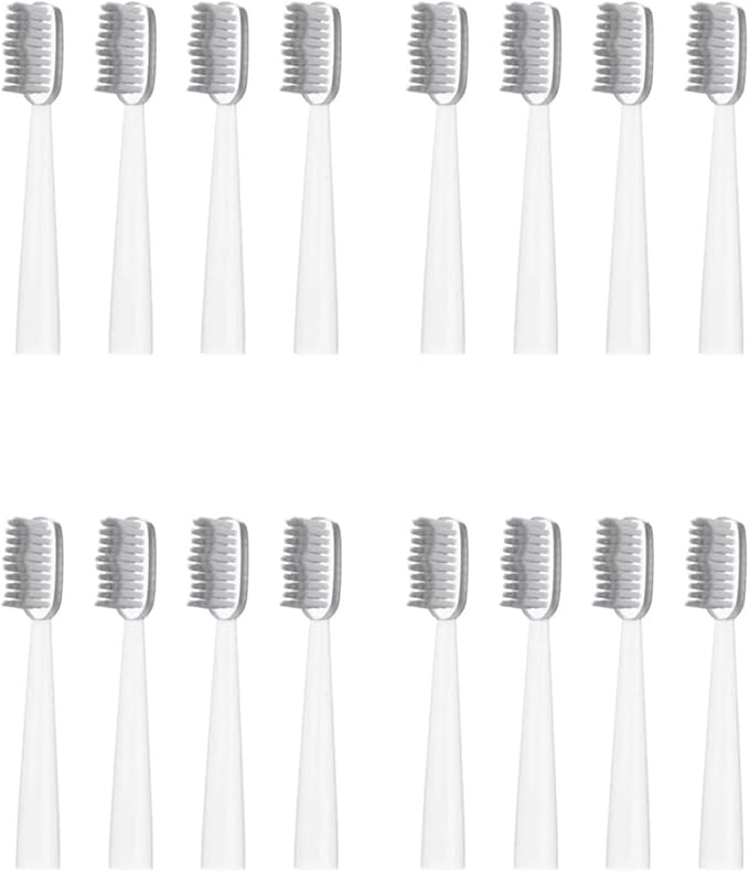 Replacement Toothbrush Heads for JD015 Sonic Electric Soft Bristles Nozzles for Women(16PCS)