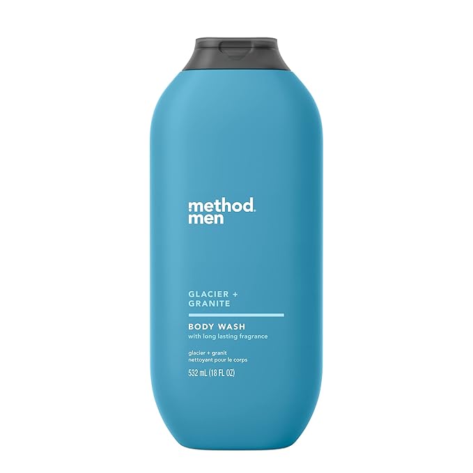Method Men Body Wash Glacier + Granite and Cedar + Cypress Scents 18 fl oz (Pack of 2)