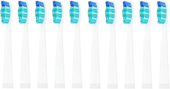 2/5/10Pcs Electric Toothbrush Replacement Heads Compatible for SEAGO/Fairywill SG/FW 910/507/958/515/949/575/551(10pcs White)