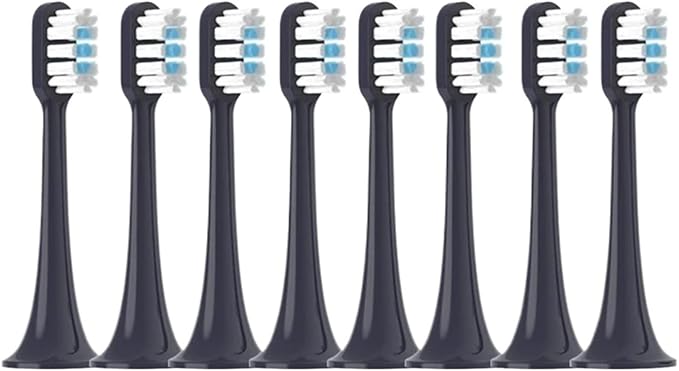 Compatible for XIAOMI MIJIA T700 Toothbrush - 4/8PCS Soft Bristle Replacement Heads Sealed Package(8 PCS White)