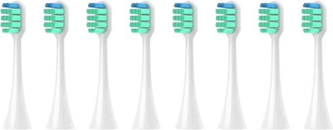 Replacement Toothbrush HeadsCompatible for Panasonic Doltz EW-DC01/DC12/PDL54/PDP51/EW1031/DE92/WEW0980/DL40/DL75/DL82 Electric(8pcs White)