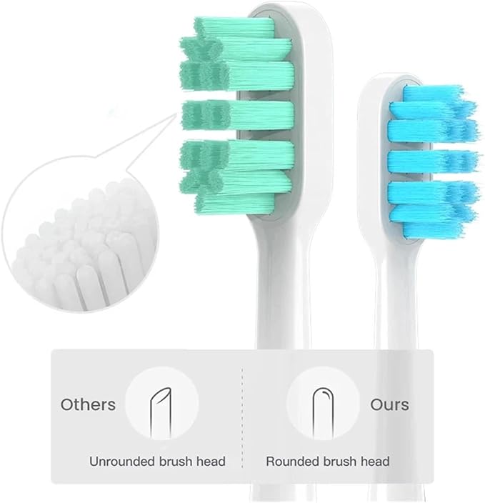 4pcs Replacement Brush HeadsCompatible for Xiaomi Mijia T300 T301 T500 Head(4)