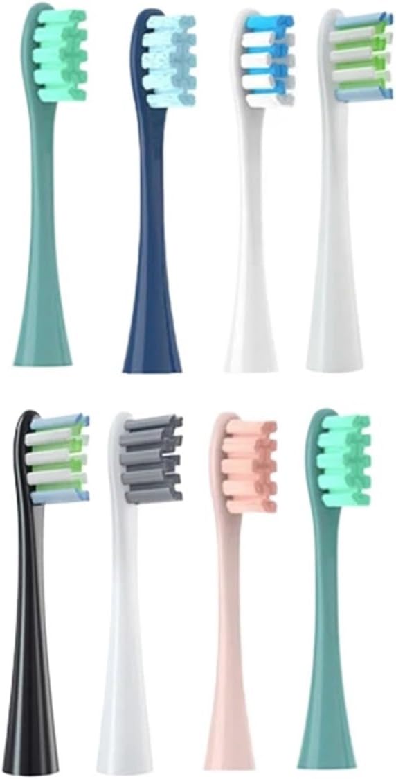 Compatible For OcleanFlow/X/X PRO/ Z1/ F1/ One/Air 2 /SE Brush Heads Soft DuPont Sonic Toothbrush Vacuum Bristle 7pcs Replacement Heads(7pcs Grey)