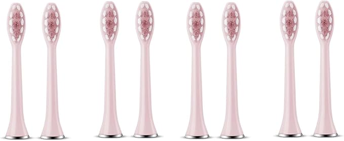 Compatible for SUBORT S7 Brush Heads Super Sonic Electric Toothbrush Accessories Replacement(8 Pink Brush Head)
