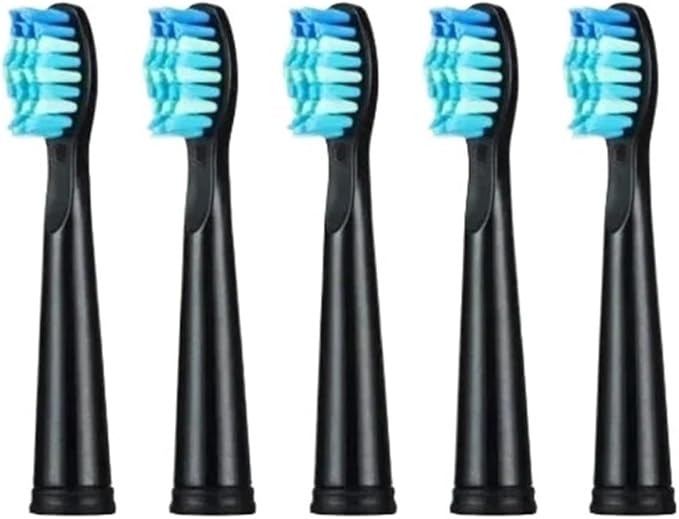 5-10Pcs Replacement Brush Heads for Seago Fairywill Electric Toothbrush FW SG 507 508 515 551 917 959 908 Dupont Bristle(5pcs Black)