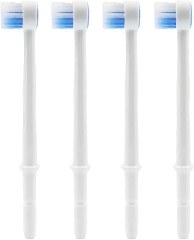 4pcs Brush Head Tips Replacement Tips - Compatible with Waterpik WP-100 WP-100W WP-260 - Oral Irrigator Parts