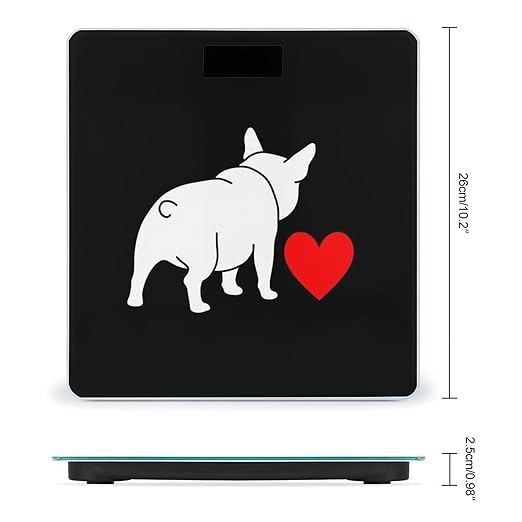 Automatic Switch Digital Bathroom Weighing Scale Smart Scale for Body Weight Funny French Bulldog Puppy Dog