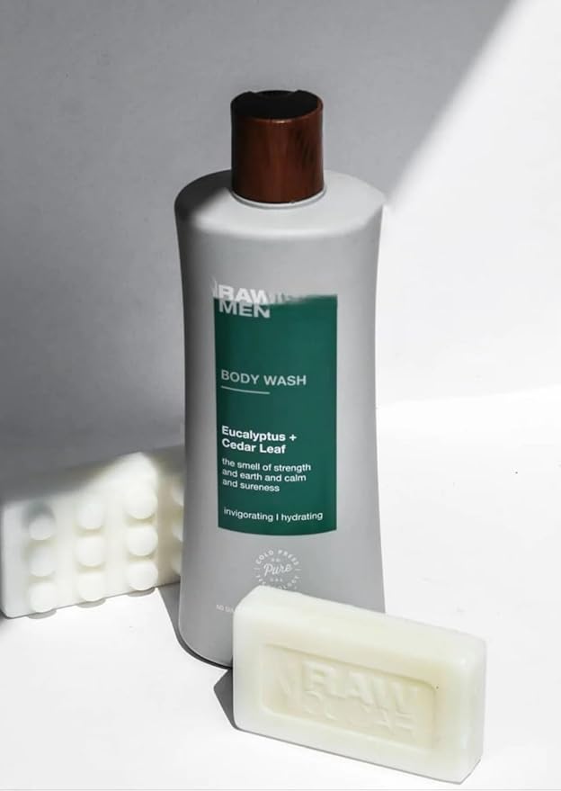 Raw (PREMIUM Men's) Sugar Body Wash/SCENT: Eucalyptus &amp Cedar Leaf (Crafted with a unique blend of Eucalyptus Jojoba Oil and Willow Bark Extract designed to cleanse nourish and revitalize) - 2