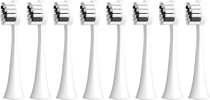 Compatible for Seago Electric Toothbrush Replacement Heads SEAGO 2725/S2/S5/SX Handle 4/8/16 Pieces(8White)