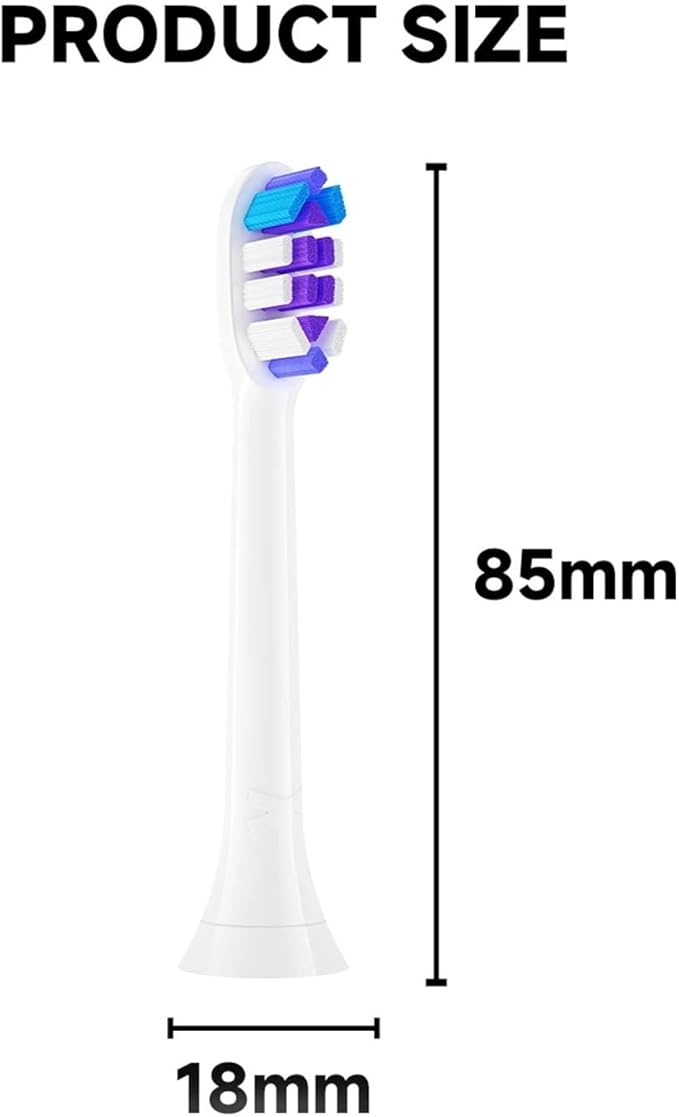 12Pcs Replacement Toothbrush HeadsCompatible with Brush Head 4100 6500 6100 7500 5300
