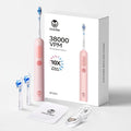 Sonic Electric Toothbrush for Adults with 2min Timer Rechargeable Battery Powered Travel-Friendly Pink