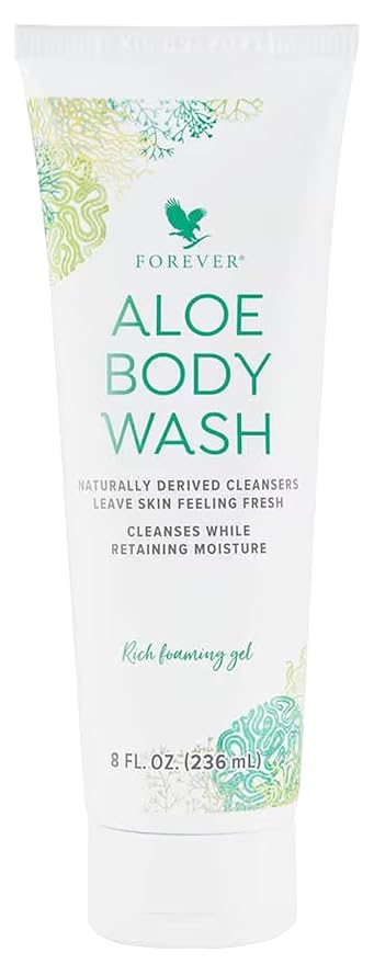 Forever Diving - Forever Aloe Body Wash - Sulfate-Free Cleanser with Aloe Vera Argan Oil &amp Vitamins A C E - Inviting WoOzods &amp Amber Scent - 8 Fl