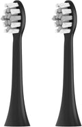 Compatible for Philips Sonicare Electric Toothbrush Replacement Toothbrush Brush Heads 1100 2100 4100 4300 5100 5300 6100 6500(Black-2 Pcs)