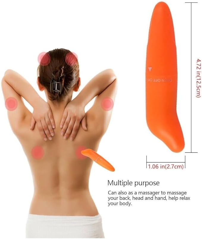 Power Massager Handheld Tool Electric Foot Neck Back Hand Leg Arm Muscle Aches for Women Men Massage Therapy Pain Relief Deep Tissue Toy (Black Big and Orange Small Tool)