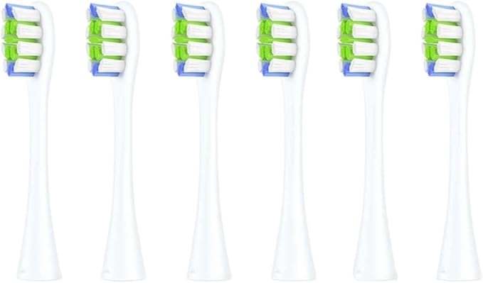 6pcs Replacement Brush HeadsCompatible for Flow/X PRO Elite/X /F1/Z1/One/ Air2 Toothbrush Nozzles